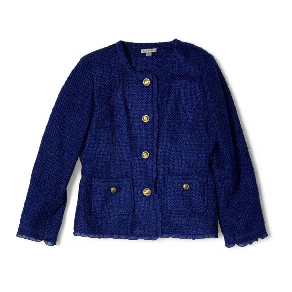 Vintage womens joan rivers blue Cardigan size 8